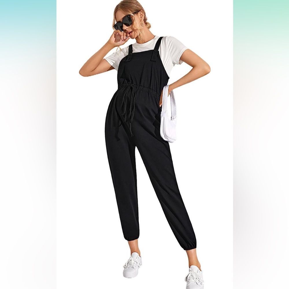 Make Me Chic Jogger Maternity Overalls